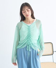 earth music&ecology フロントドロストシアープルオーバー