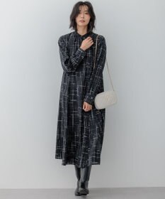 23区 【洗える】モノクロトーンプリント ワンピース