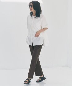 UNFILO 【ウエストゴム】UVカット ドライトリコット セミフレアパンツ