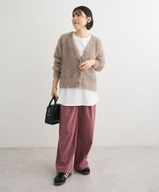 Green Parks シャギーＶネックカーディガン