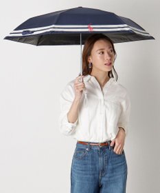 MOONBAT POLO RALPH LAUREN（ポロ ラルフローレン） 晴雨兼用日傘 ボーダー 遮光率100% 遮熱 UV 晴雨兼用
