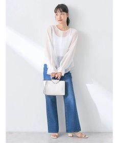 earth music&ecology キャンディースリーブシアーブラウス