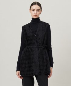 ICB ダイヤカットジャカードブラウス