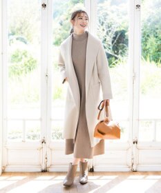 Tiaclasse 【洗える】大人上品なニットカーデ＋ワンピースセット