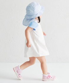 MIKI HOUSE HOT BISCUITS 【80-120cm】カラフルビーンズ フェイスプリント 半袖ワンピース