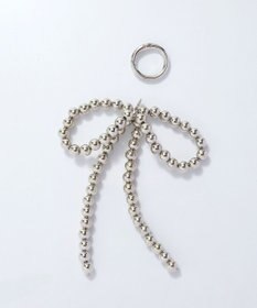 Phoebe シルバーボールリボンバッグチャーム