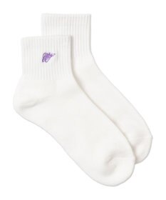 WEGO カラーロゴ刺繍アンクルパイルソックス