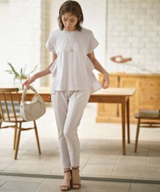 組曲 S 【接触冷感・UVケア】ライトアムンゼンジャージー フリルブラウス