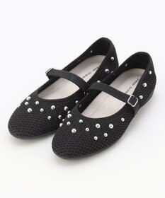 steppi ラウンドメッシュスタッズパンプス