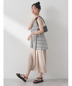 earth music&ecology ボクシーノースリーブチュニック