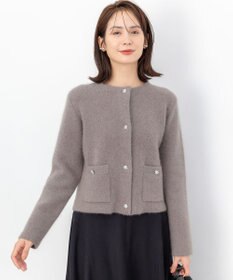 組曲 L 【加藤ローサさん着用】フラッフィーファーニット ジャケット