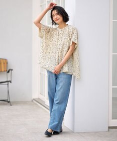 ANY 【洗濯機可】プリントブラウス