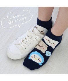 Mother garden しろたん スニーカー丈ソックス 3足セット 21~24cm 《顔ぼんアイス/お友達カラフル/お友達フェイス》