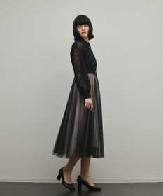 GRACE CONTINENTAL コードレースプリーツワンピース