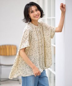 ANY 【洗濯機可】プリントブラウス