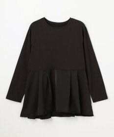 ANY 【WEB限定】サテンコンビペプラムカットソー