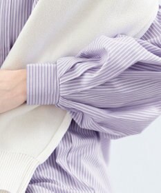 Tiaclasse 【洗える】パフ袖シャツチュニックブラウス