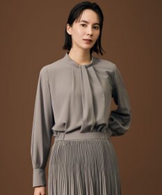 自由区 【人気素材・新色追加・カタログ掲載・セットアップ対応】ライトサテン ブラウス モカ