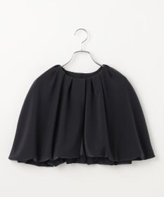 #Newans ＜亀恭子さんコラボ＞取り外し可能ケープ付きペプラムブラウス