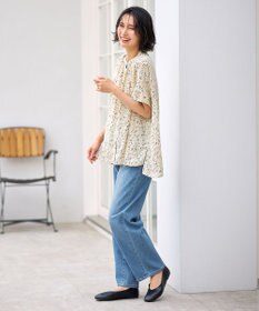 ANY 【洗濯機可】プリントブラウス