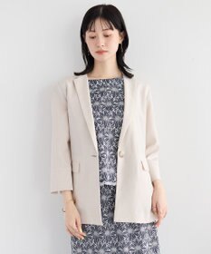 YECCA VECCA マシンウォッシャブルリネンライクジャケット