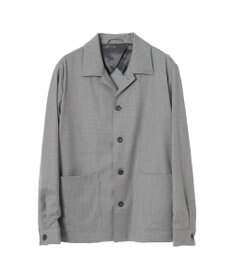 DAKS グレーフランネル テーラード オーバーシャツ