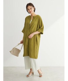 Green Parks 前後２ｗａｙミディ丈タックワンピース