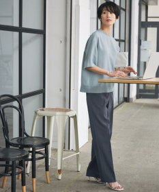 ICB 【新色追加・洗える】 FluidBackSatin Tブラウス