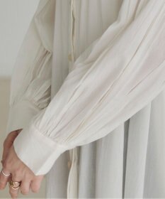 WEGO 【ANGIE VINTAGE】ボリュームスリーブ バンドカラー シャツワンピース