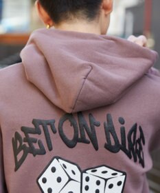 WEGO 【裏起毛/ユニセックス着用ITEM】リラックスフィットグラフィックパーカー