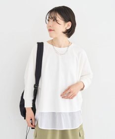 Green Parks 七分袖ドルマン裏毛シアードッキングプルオー