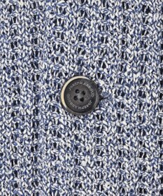 JOSEPH ABBOUD 【エコ素材和紙使用・日本素材】和紙杢メッシュクルーネック ニットジャケット