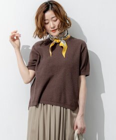 23区 コットンナイロンミニブークレ ニットT