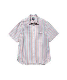 J.PRESS MEN 【J.PRESS ORIGINALS】Cotton Silk Seersucker Regular Half Sleeve Shirt / Baggy-Fit