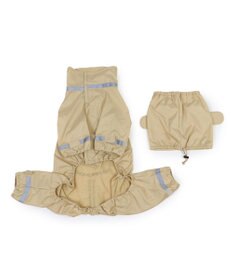 PET PARADISE スヌーピー  足付 レインコート　スヌード付き《ハッピーダンス柄》 小型犬