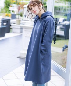 Tiaclasse 【洗える】ソフトボンディングパーカーチュニック