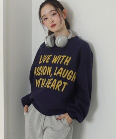 WEGO レタリングニットプルオーバー