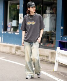 WEGO ローライズバギーフレアデニムパンツ