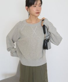 AMERICAN HOLIC ソフトコットンスウェットライクニットトップス