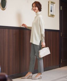 自由区 【洗える】セミウーステッドウール タートルネックニット