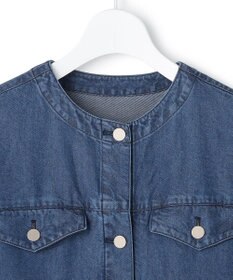 ICB L ナチュラルソフトデニム クロップドジャケット