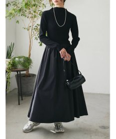 Green Parks AnriettMusee  リブニットドッキングワンピース