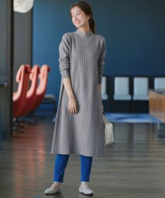 Tiaclasse 【安田美沙子さん着用・新色・XSサイズ追加】リブ切替ニットワンピース