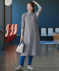 Tiaclasse 【安田美沙子さん着用・新色・XSサイズ追加】リブ切替ニットワンピース