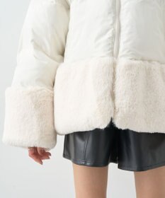 earth music&ecology フードファー中綿ショートコート