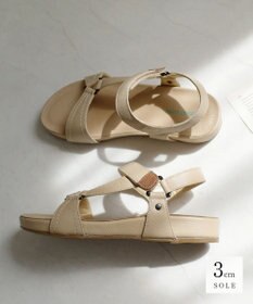 Pointer 天然皮革 本革ストラップサンダル