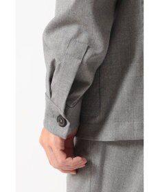 DAKS グレーフランネル テーラード オーバーシャツ