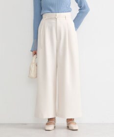 earth music&ecology ベルト付きワイドパンツ