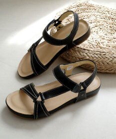 Pointer 天然皮革 本革ストラップサンダル