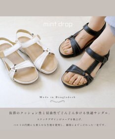 Pointer 天然皮革 本革ストラップサンダル